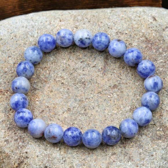 Sodalite Gemstone Bracelet Handmade - Picture 2 of 6